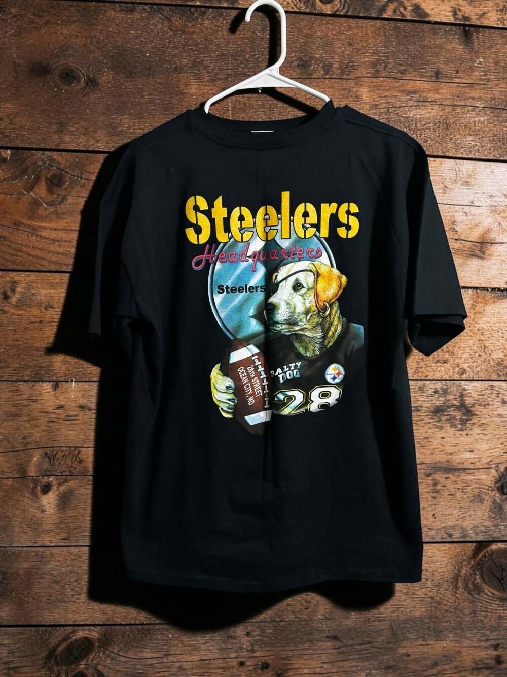 Gildan Pittsburgh Steelers Head Quarters Ocean City MD Salty Dog Graphic T-Shirt